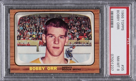 1966 Topps #35 Bobby Orr Rookie Card – PSA NM-MT 8